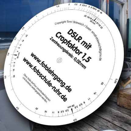 Illustration: eine Schärfentieferechenscheibe